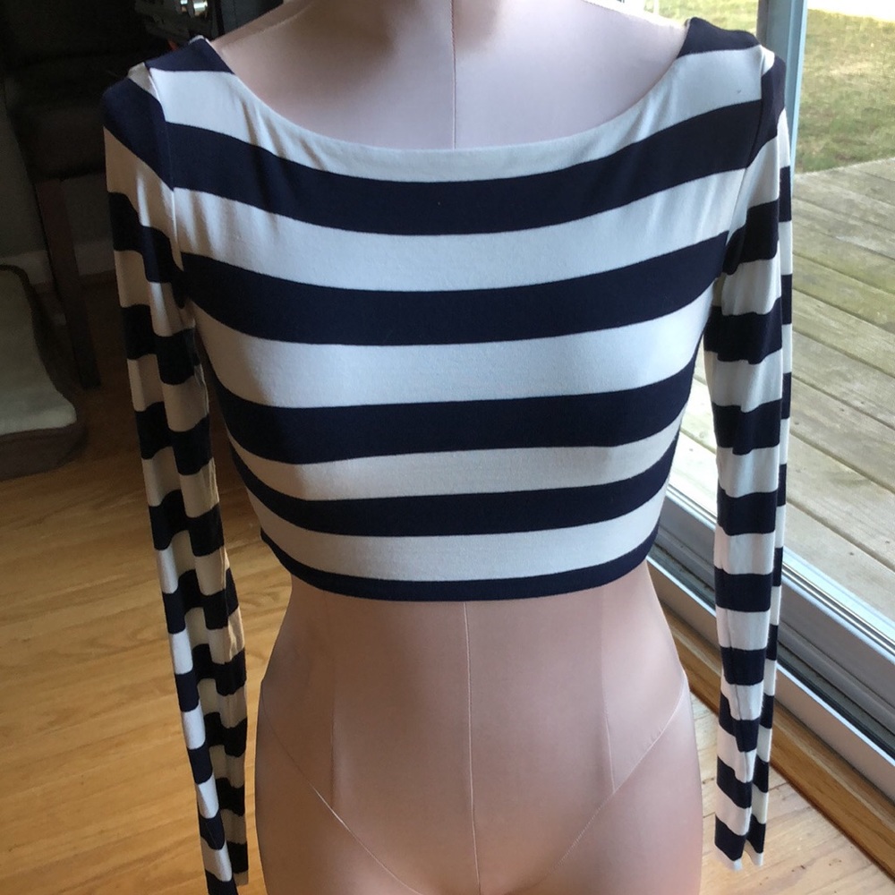 Nadia Tarr striped crop top